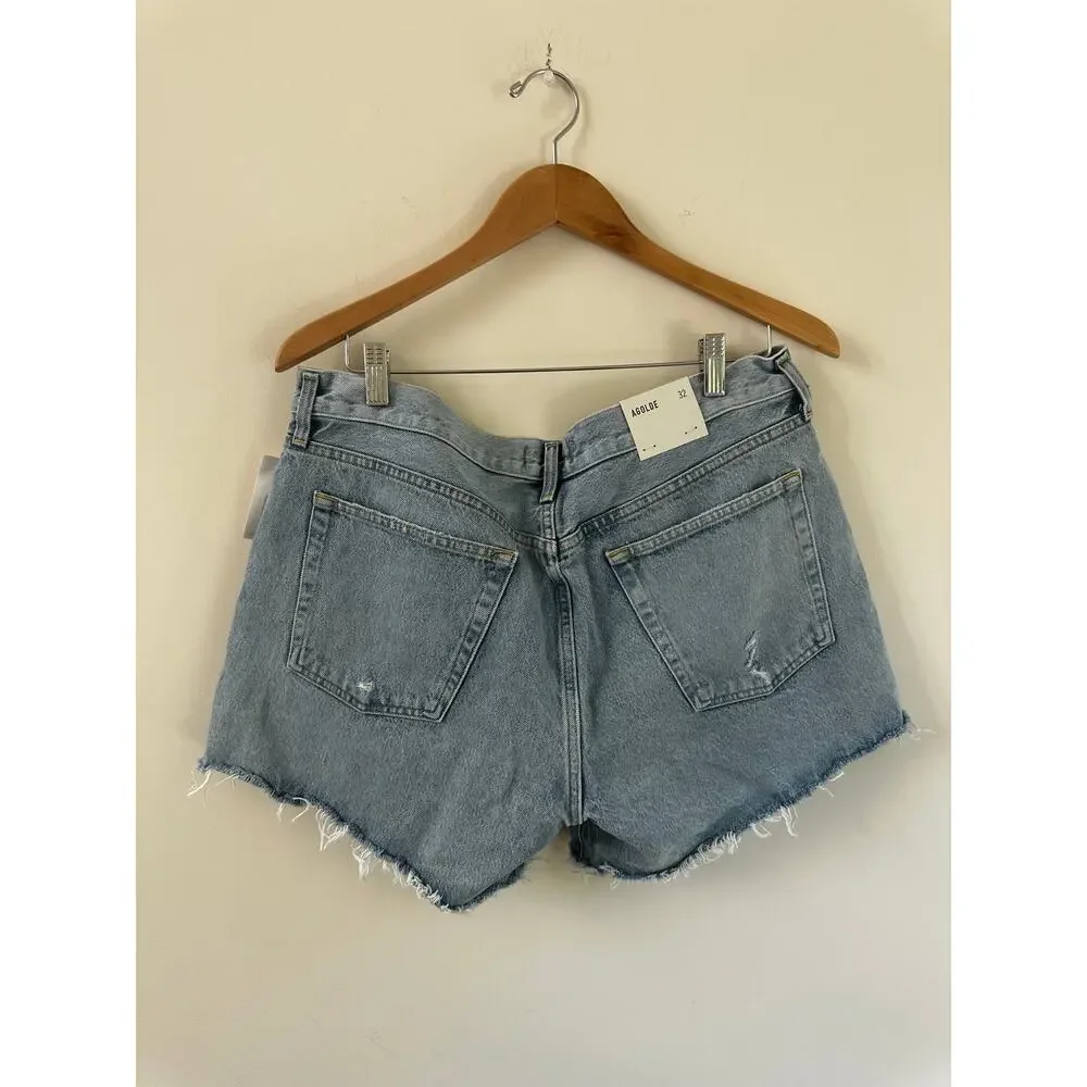 NWT Agolde Parker Long Denim Shorts Size 32 in Swapmeet wash